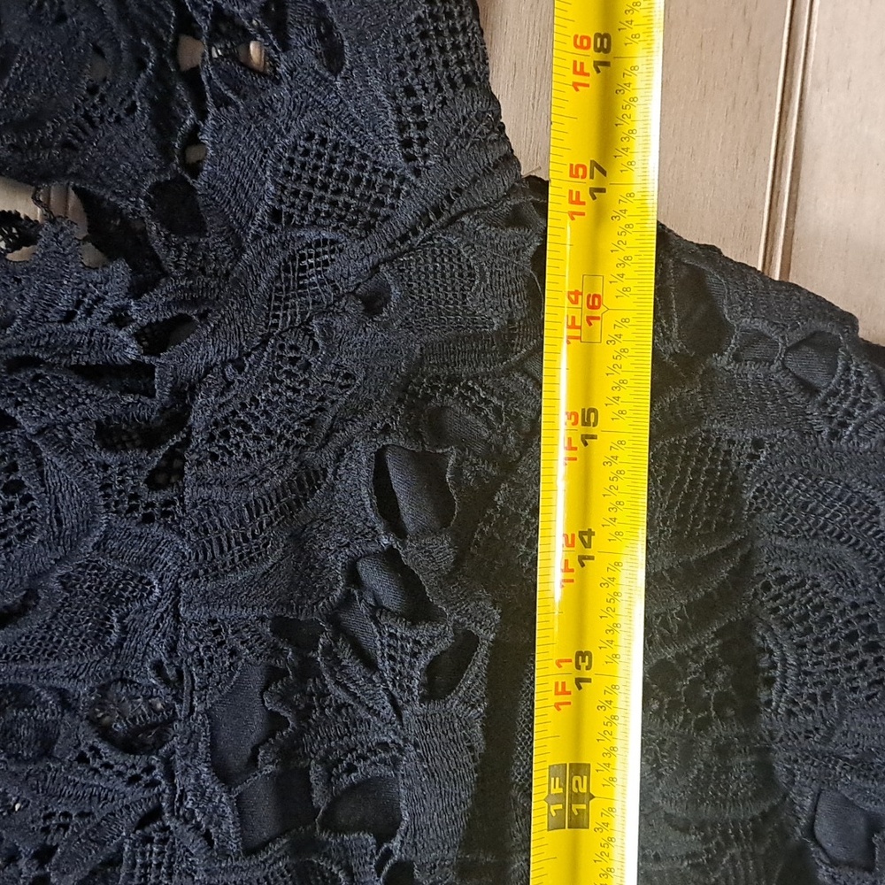 NWOT Lace Lulus A Fine Romance Black  Sheath Cocktail Dress Formal Slim Sexy - Picture 13 of 15